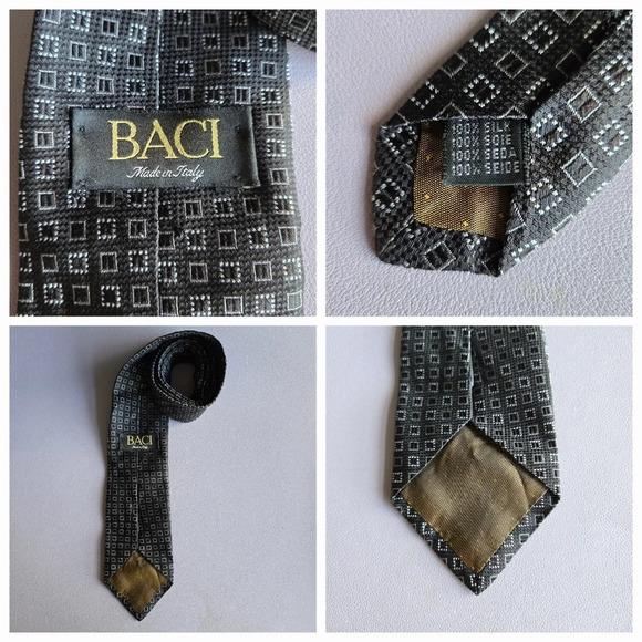 Bundle of 4 Vintage 100% Silk Men's Tie Italian and Angentinian Preppy Classic - Picture 9 of 9